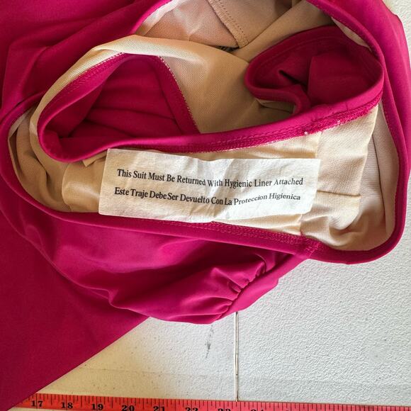 Kona Sol Periwinkle One Shoulder Modest Flattering One Piece Swimsuit Size 17 - Picture 6 of 6